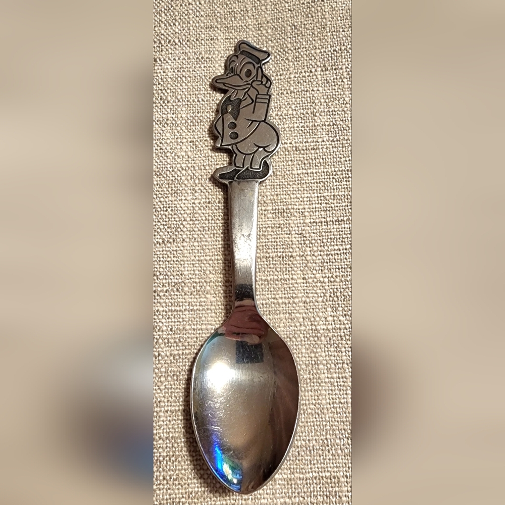Vintage Walt Disney Donald Duck BabyToddler Spoon Stainless By Bonny Japan 5.5"